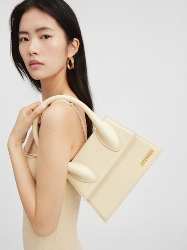 JACQUEMUS LE GRAND CHIQUITO HANDBAG IN IVORY 213BA