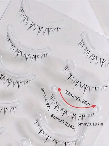 5pairs Thin Under Eyelashes