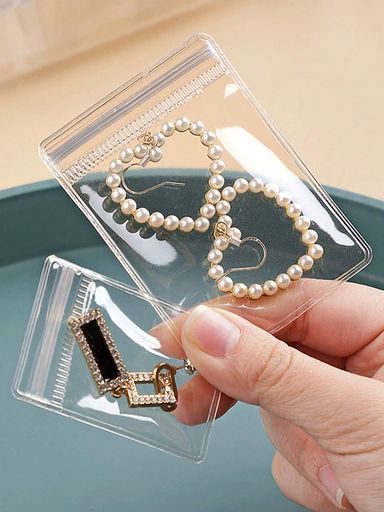 5Pcs Transparent PVC Jewelry Storage Bags