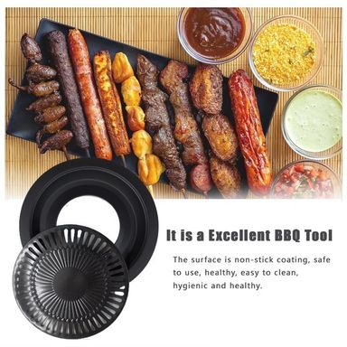 Smokeless Nonstick Stovetop Barbecue Grill Pan For Kitchen Cooking Korea BBQ PlatelDapur Pemanggang BBQ韩式不粘烤肉烤盘