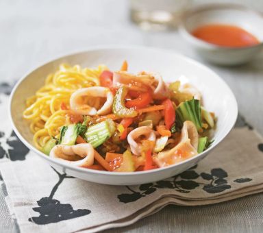 Stir Fry od Lignje i povrća