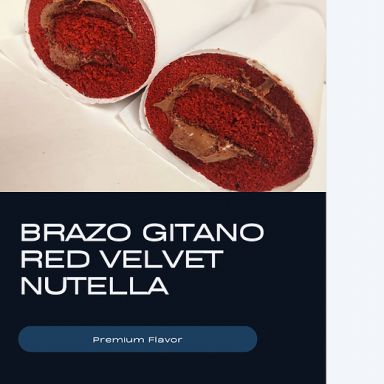 Brazo Gitano Red Velvet relleno de Nutella (Artesanal)