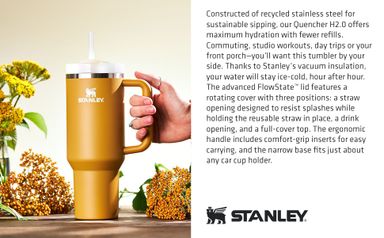 Stanley Quencher H2.0 FlowState Stainless Steel Vacuum Insulated Tumbler with Lid and Straw for Water, Iced Tea or Coffee