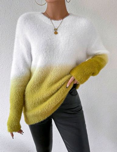 Ombre Fluffy knit sweater