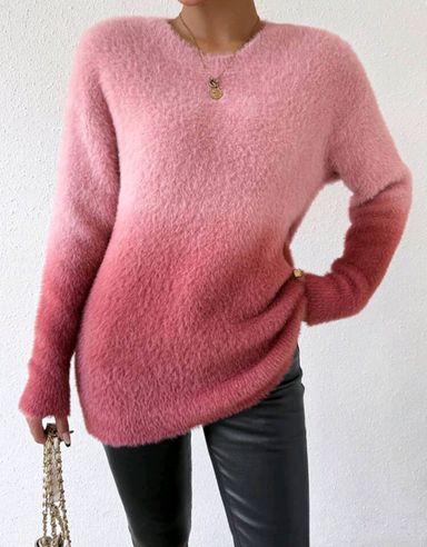 Ombre Fluffy knit sweater