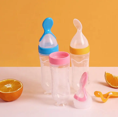  Baby Cereal Feeder Squeeze Bottle With Spoon