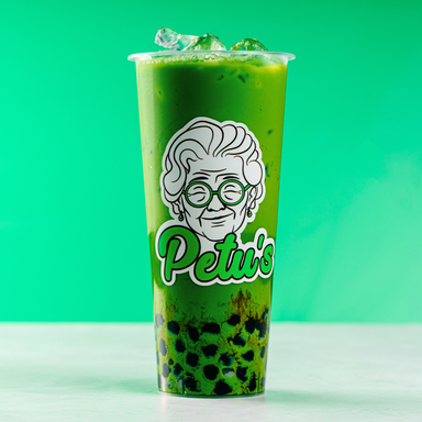 Iced Boba Green Milk Tea 