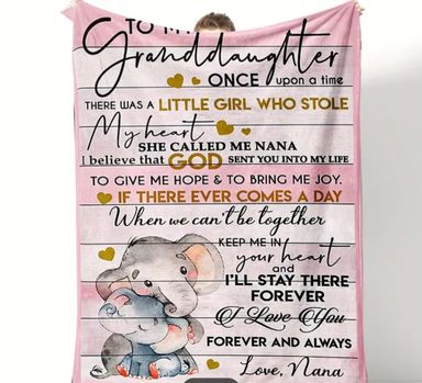 Personalized blanket  Granddaughter