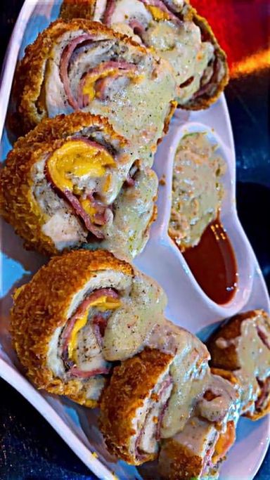 Asian Chicken Cheese Rolls