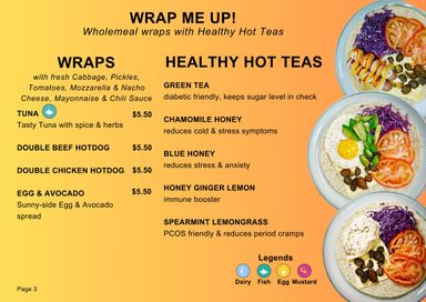 Wholemeal Wraps & Teas