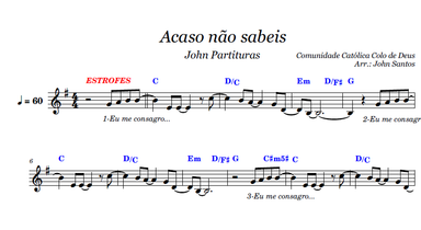 Música: Acaso Não Sabeis