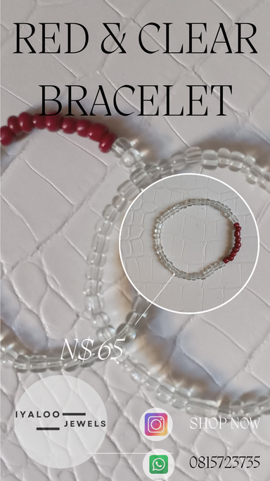 Red & Clear bracelet