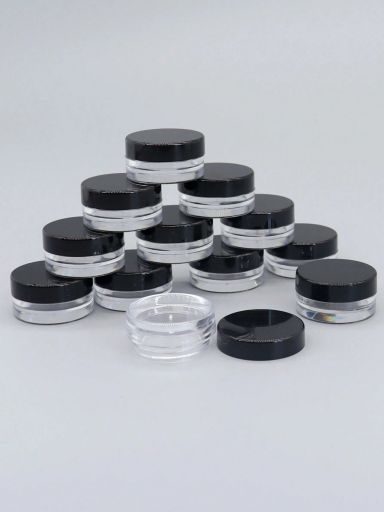 2Pcs 1G Mini Plastic Cream Jars