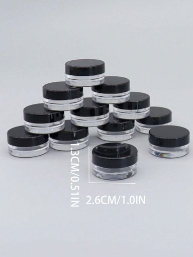 2Pcs 1G Mini Plastic Cream Jars