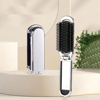 Portable Folding Mini Comb with Mirror