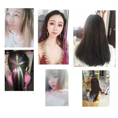 1pc 93cm Rainbow No Trace Hair Extension