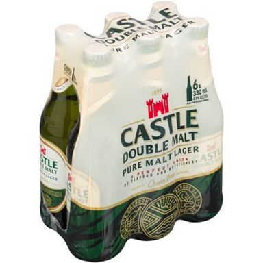 CASTLE DOUBLE MALT 340ML 6 PACK