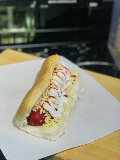 Hotdog Sandwich with Cheese