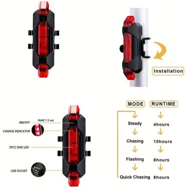 Flashlight Bicycle Headlight For Outdoor Cycling