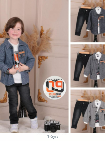 Boys winter coats plus jean set (1-5 yrs)