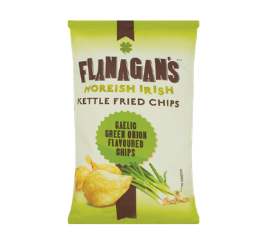 FLANAGANS KETTLE FRIED CHIPS GREEN ONION 125G