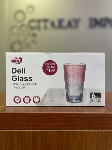 Colored Glass Water Cup Set 