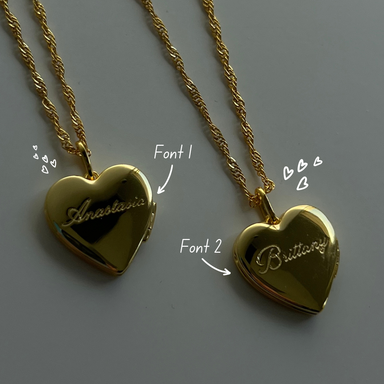 CUSTOM/ PERSONALIZED HEART LOCKET NECKLACE