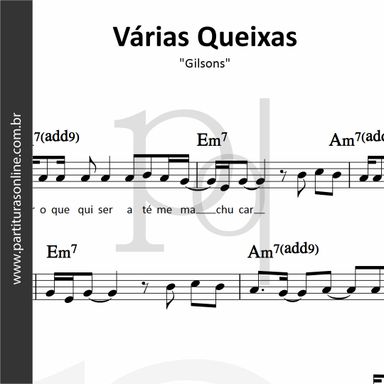 Várias Queixas • Gilsons 