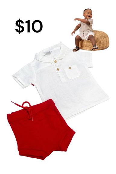 Boys golf tshirt and short