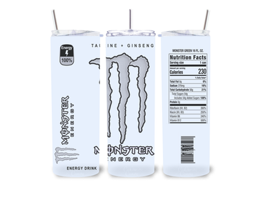 Monster- 20 Oz Skinny Tumbler With Straw & Lid  #2