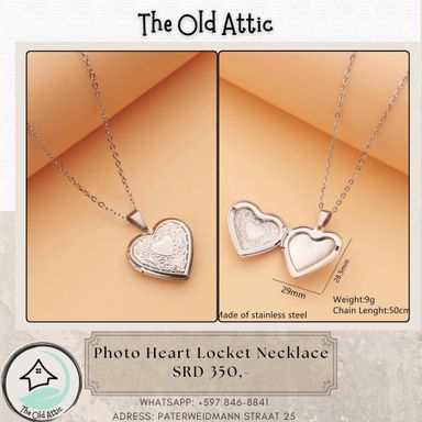 Silver heart locket 