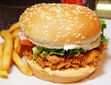 Chicken Burger With Chips