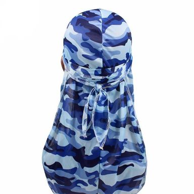 Blue Camouflage Silk durag