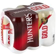 HUNTERS GOLD 440ML CAN 6 PACK