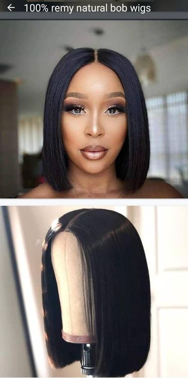 100% remy natural bob wig