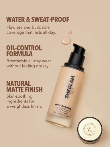 SHEGLAM Complexion Pro Long Lasting Breathable Matte Foundation Sample - Cashew