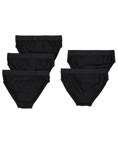 Anko | 5 Pack Attached Elastic Hipster Briefs | Black