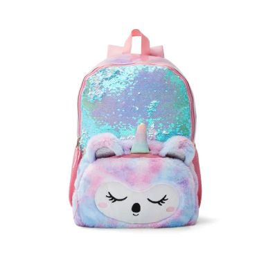 Anko | Mixed Plush Backpack | Pink