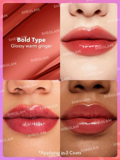 SHEGLAM Mirror Kiss High-Shine Lipstick - Bold Type