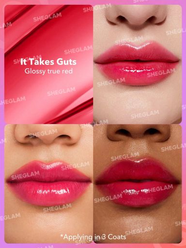 SHEGLAM Mirror Kiss High-Shine Lipstick - It Takes Guts