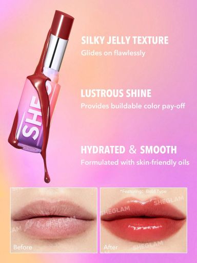 SHEGLAM Mirror Kiss High-Shine Lipstick - Main Character