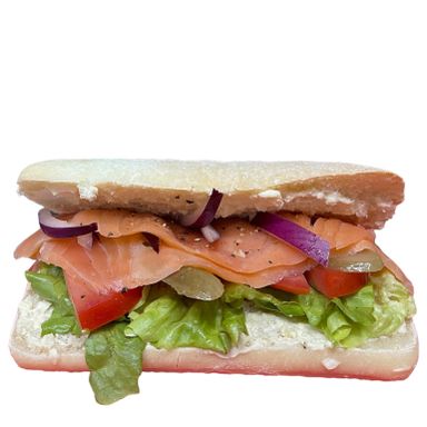 Smoked Salmon with Cream Cheese Sandwich