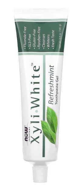 NOW FOODS SOLUTIONS XYLIWHITE TOOTHPASTE GEL REFRESHMINT 181G