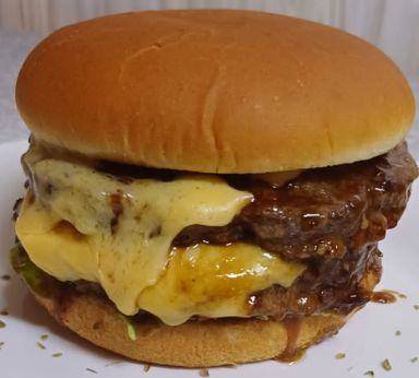 DOUBLE CHEESE BURGER ONLY