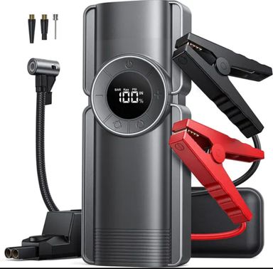 Portable 20000 mAh Super Capacitor Jumpstarter with Air Compressor