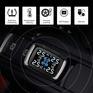 Wireless Car Tyre Pressure Monitoring System -Cigarette Lighter Installation