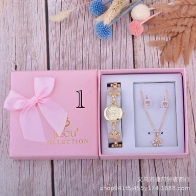 3 piece set (Chain, watch & earring)