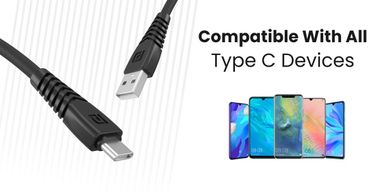 Portronics Konnect Core Type C 1 meter Cable - Assorted Color
