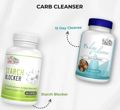 MILAMIAMOR - CARB CLEANSER | CAFFEINE FREE | 15 DAY CLEANSE - GUST AND COLON SUPPORT | STARCH BLOCKER | CLEANSE AND DETOX |