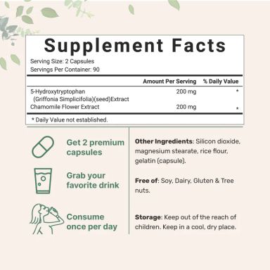 5-HTP with Chamomile 200mg